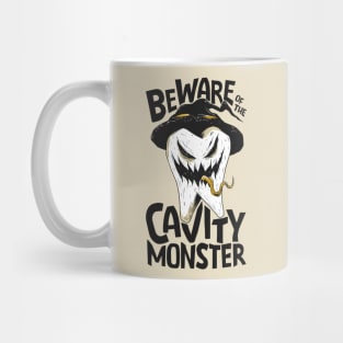 Beware of the Cavity Monster // Funny Halloween Tooth Mug